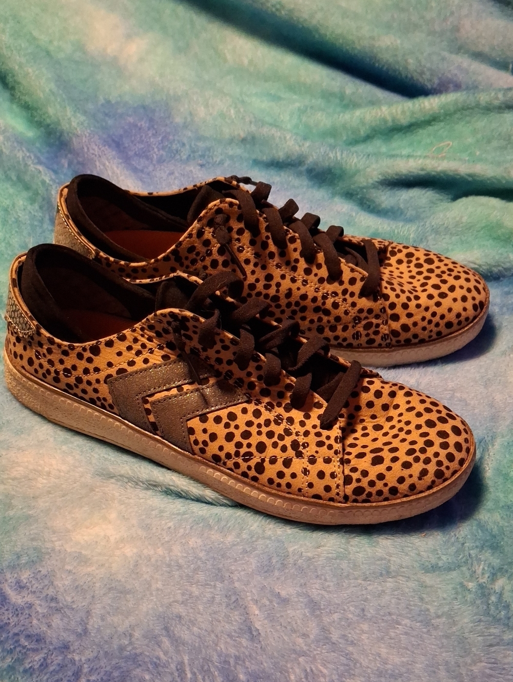 Dr. Scholl's Leopard Print Sneakers in Tan and Black